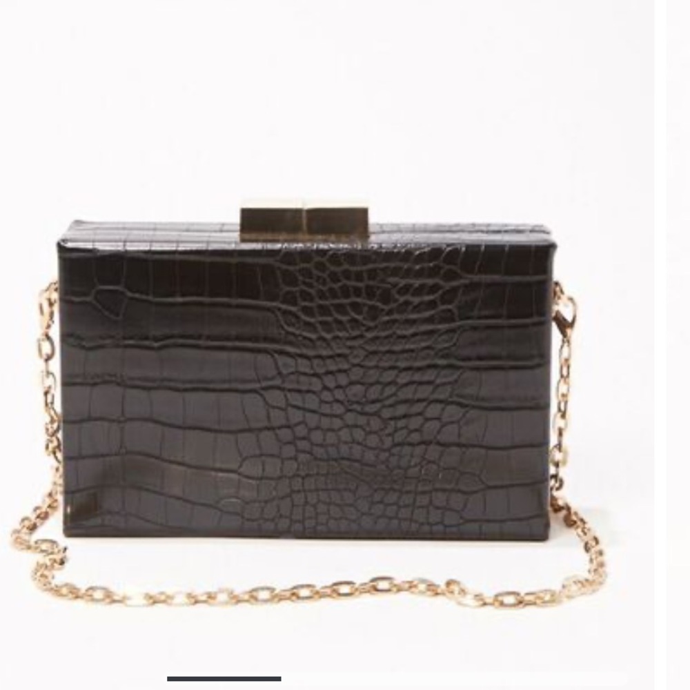 Forever21 Faux Croc Convertible Clutch